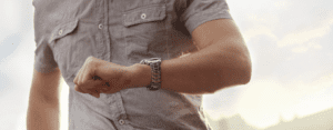 Person looking at watch