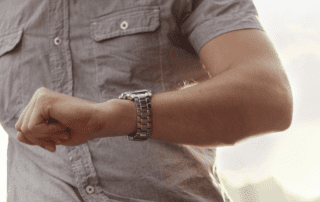 Person looking at watch