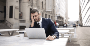 Stressed man