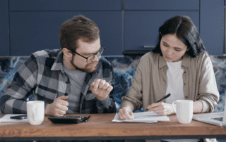 Couple worried about money.