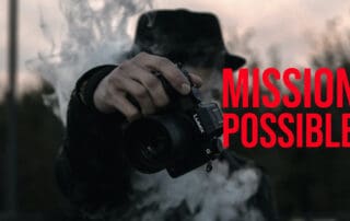 Mission Possible. An image of a spy parodying Mission Impossible.